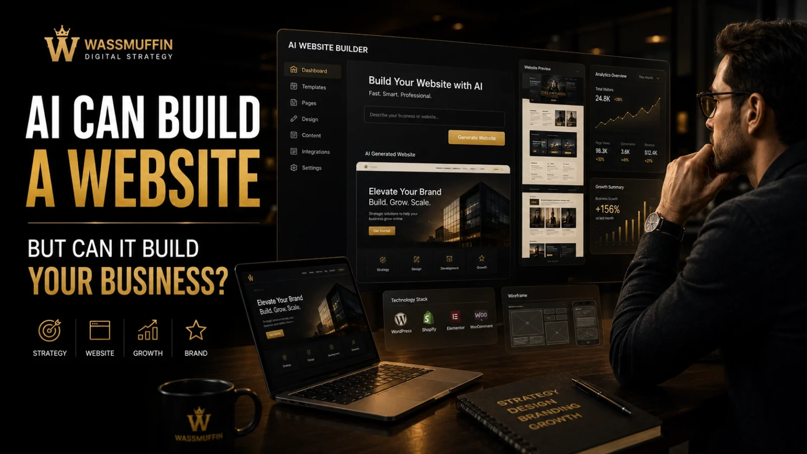 AI website development combined with human business strategy